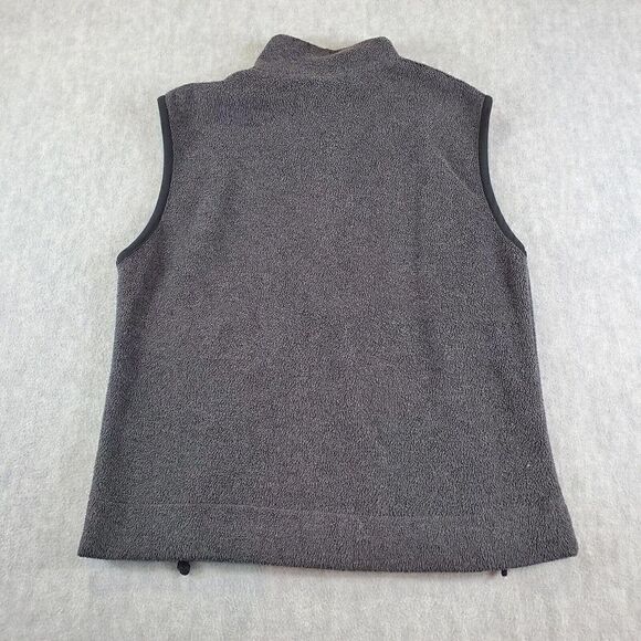 Vtg Old Navy Outlet Vest Womens Medium Gray Fleece Mock Sleeveless Full Zip - Picture 5 of 6